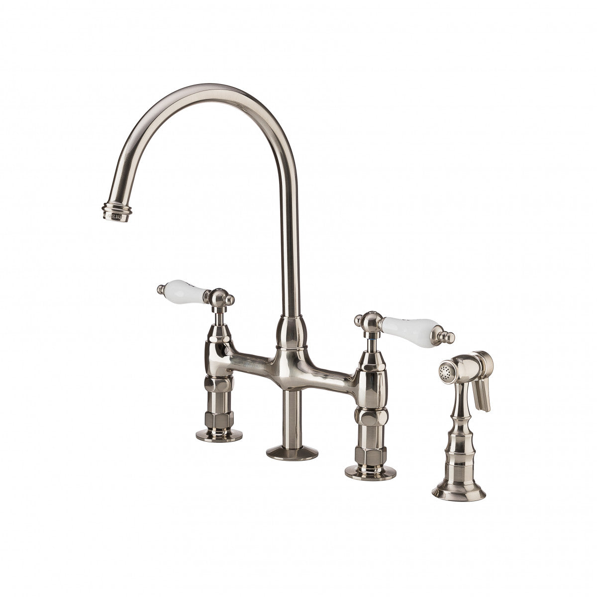 MAIDSTONE Bradford Bridge Kitchen Faucet - Porcelain Lever Handles