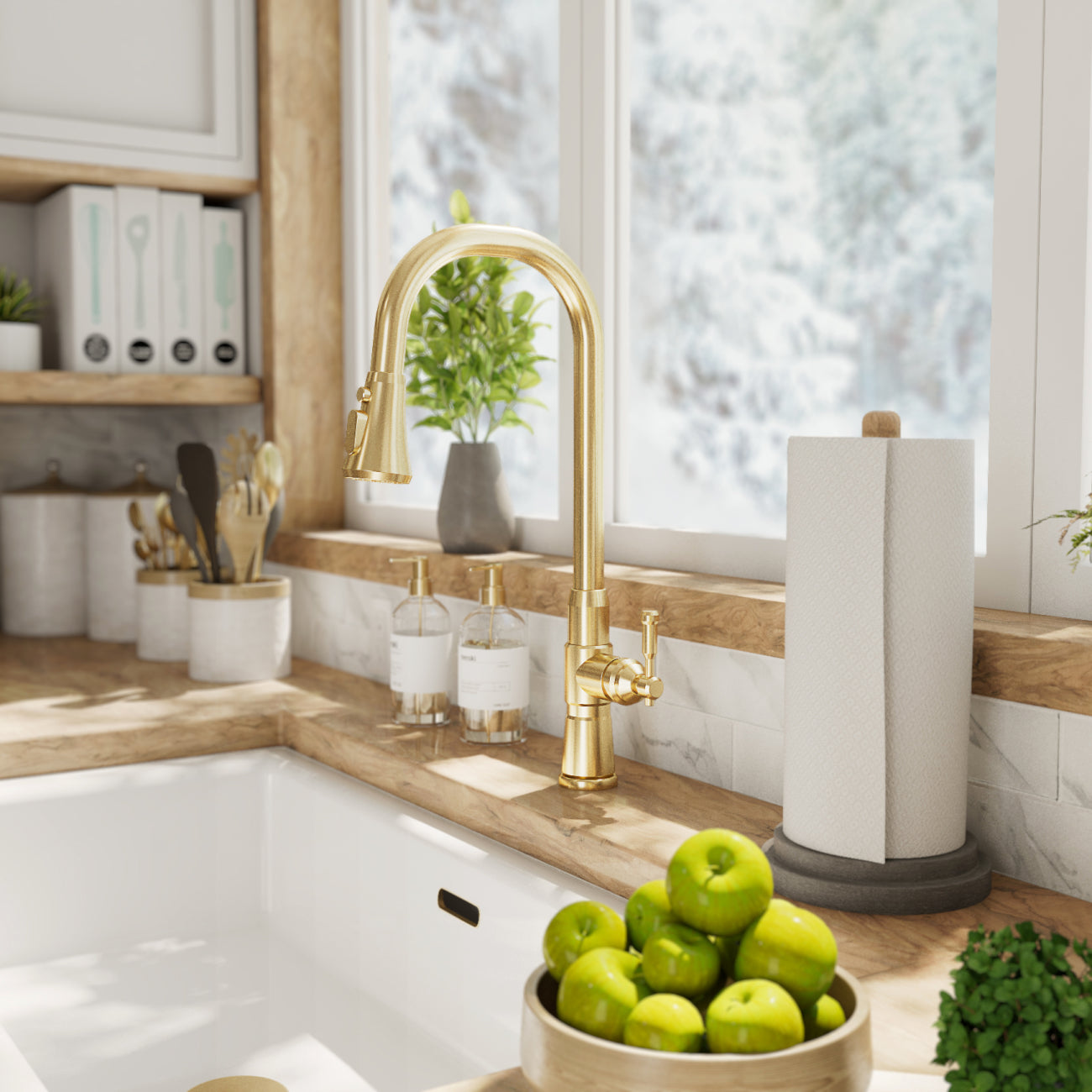 MAIDSTONE Kitchen Faucet With Pull Down Spring Spout
