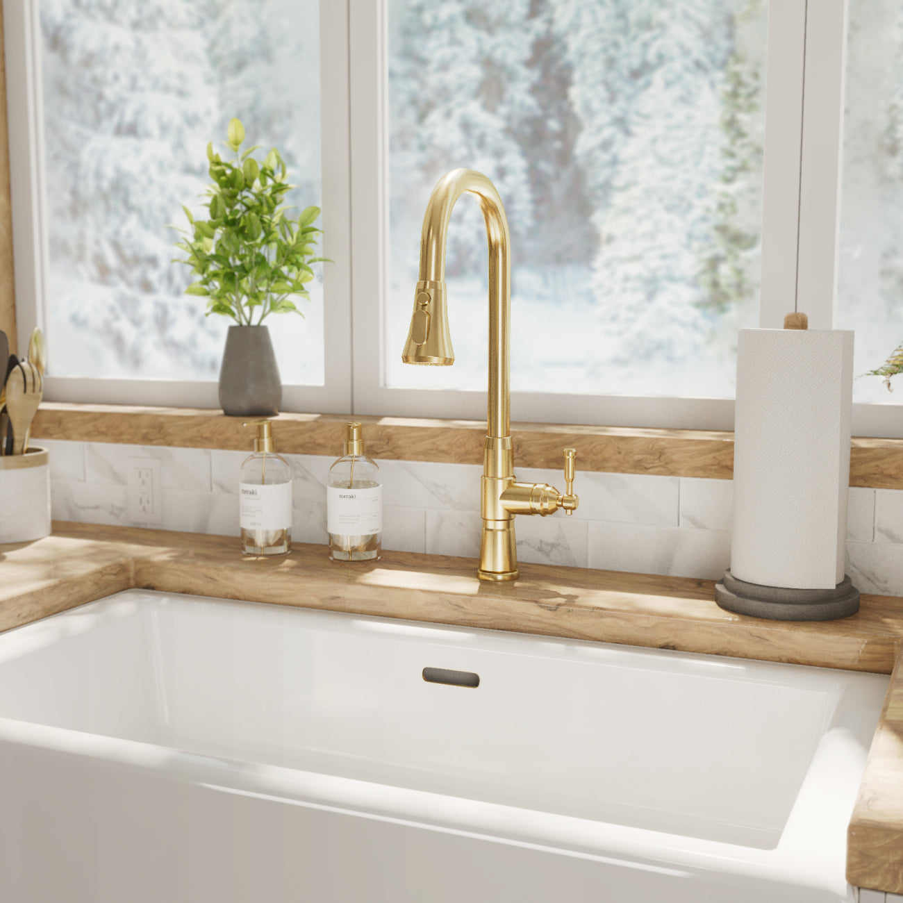 MAIDSTONE Kitchen Faucet With Pull Down Spring Spout