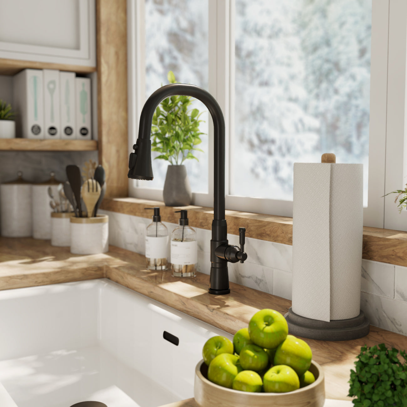 MAIDSTONE Kitchen Faucet With Pull Down Spring Spout
