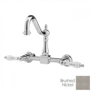 MAIDSTONE Peyton Wall Mount Kitchen Faucet - Porcelain Lever Handles