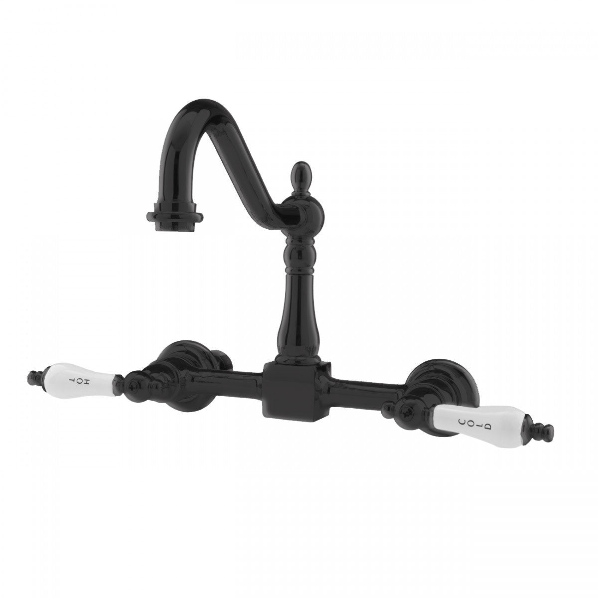 MAIDSTONE Peyton Wall Mount Kitchen Faucet - Porcelain Lever Handles