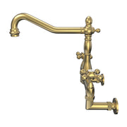 MAIDSTONE Audrey Wall Mount Kitchen Faucet - Metal Cross Handles