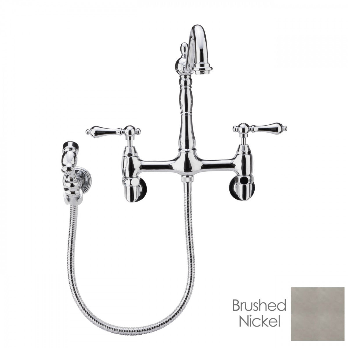MAIDSTONE Audrey Wall Mount Kitchen Faucet - Metal Lever Handles