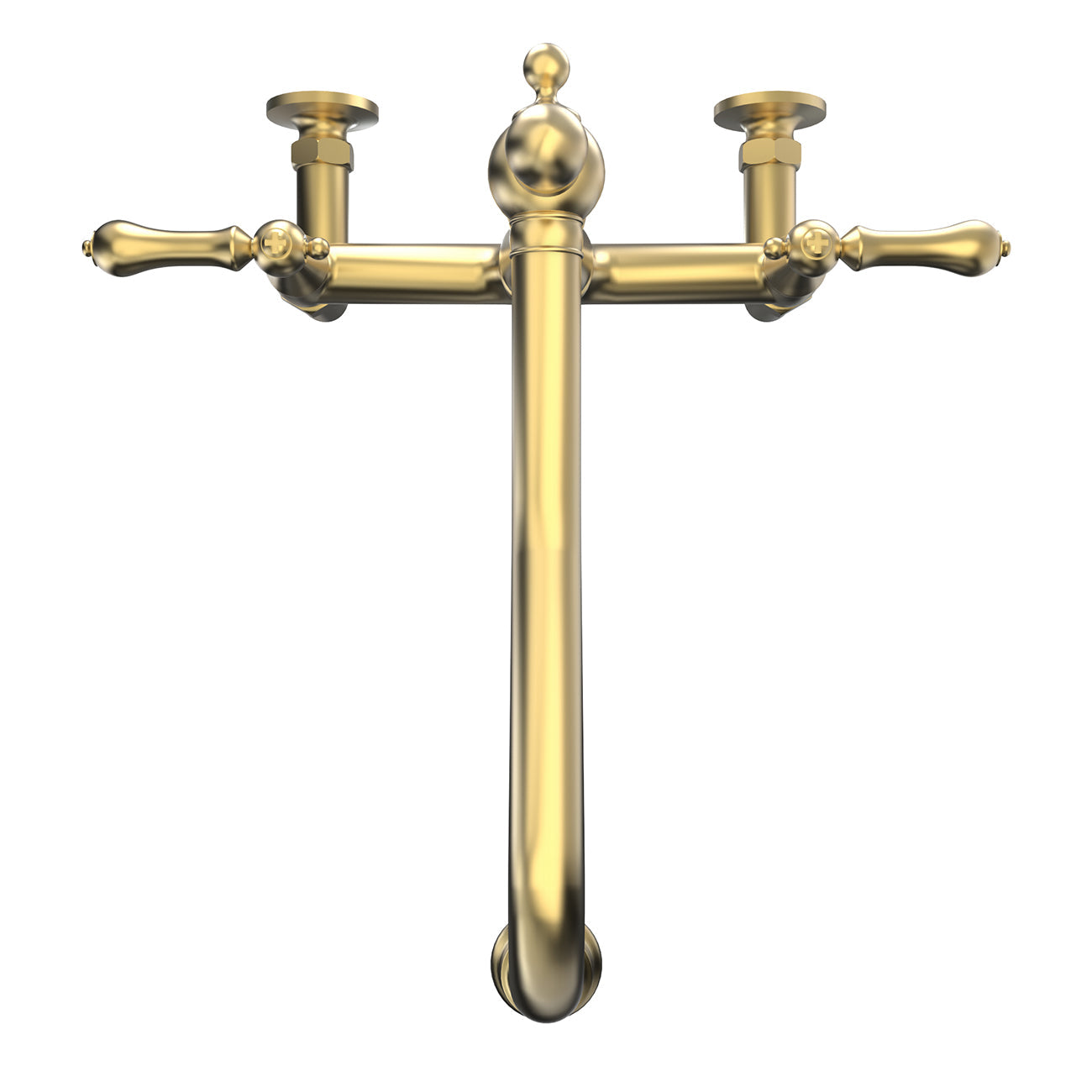 MAIDSTONE Audrey Wall Mount Kitchen Faucet - Metal Lever Handles