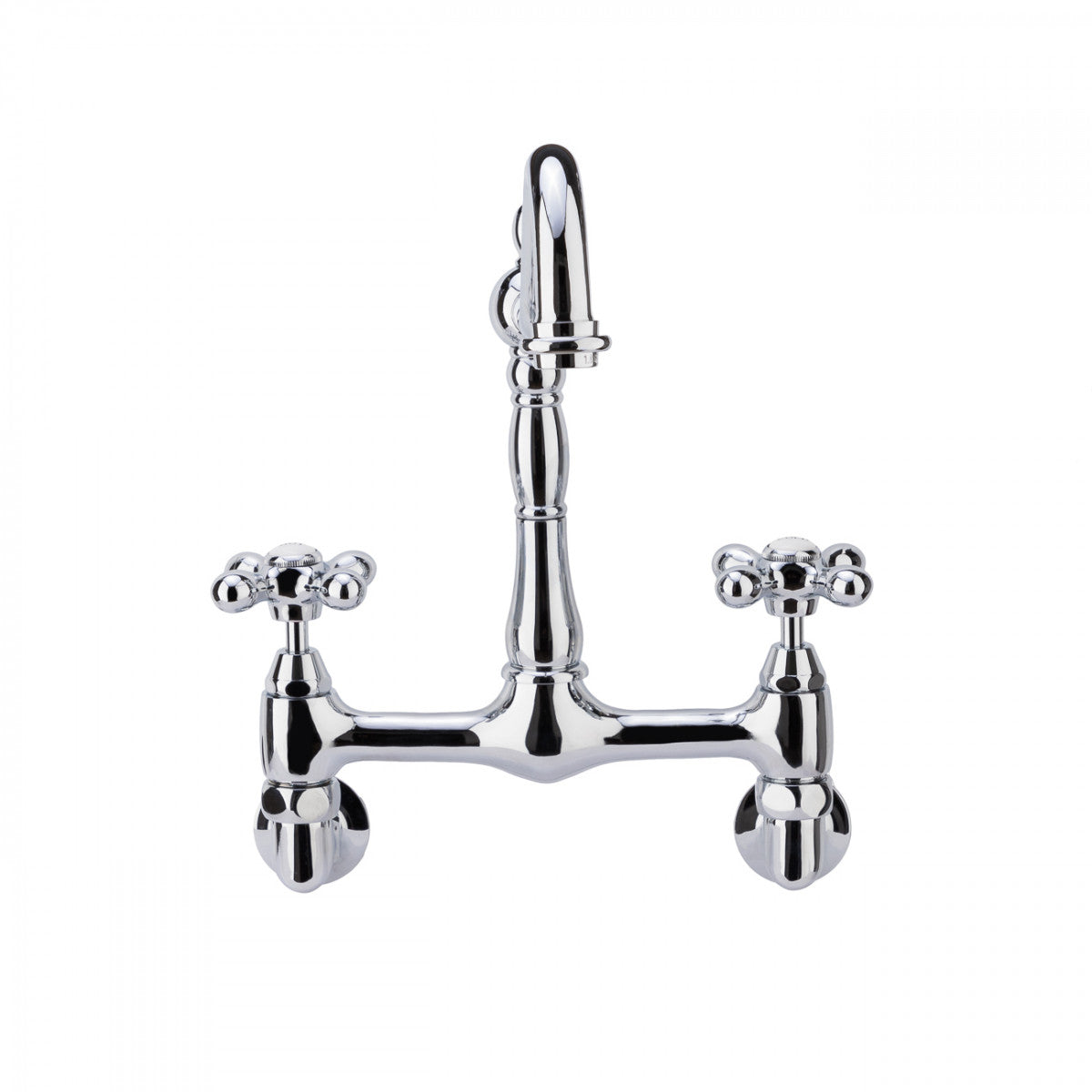 MAIDSTONE Florian Wall Mount Kitchen Faucet - Metal Cross Handles