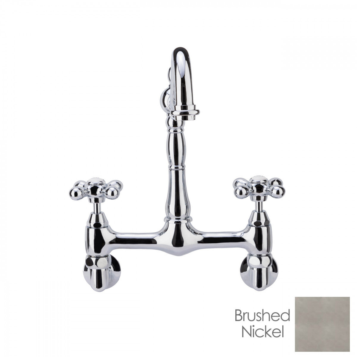 MAIDSTONE Florian Wall Mount Kitchen Faucet - Metal Cross Handles