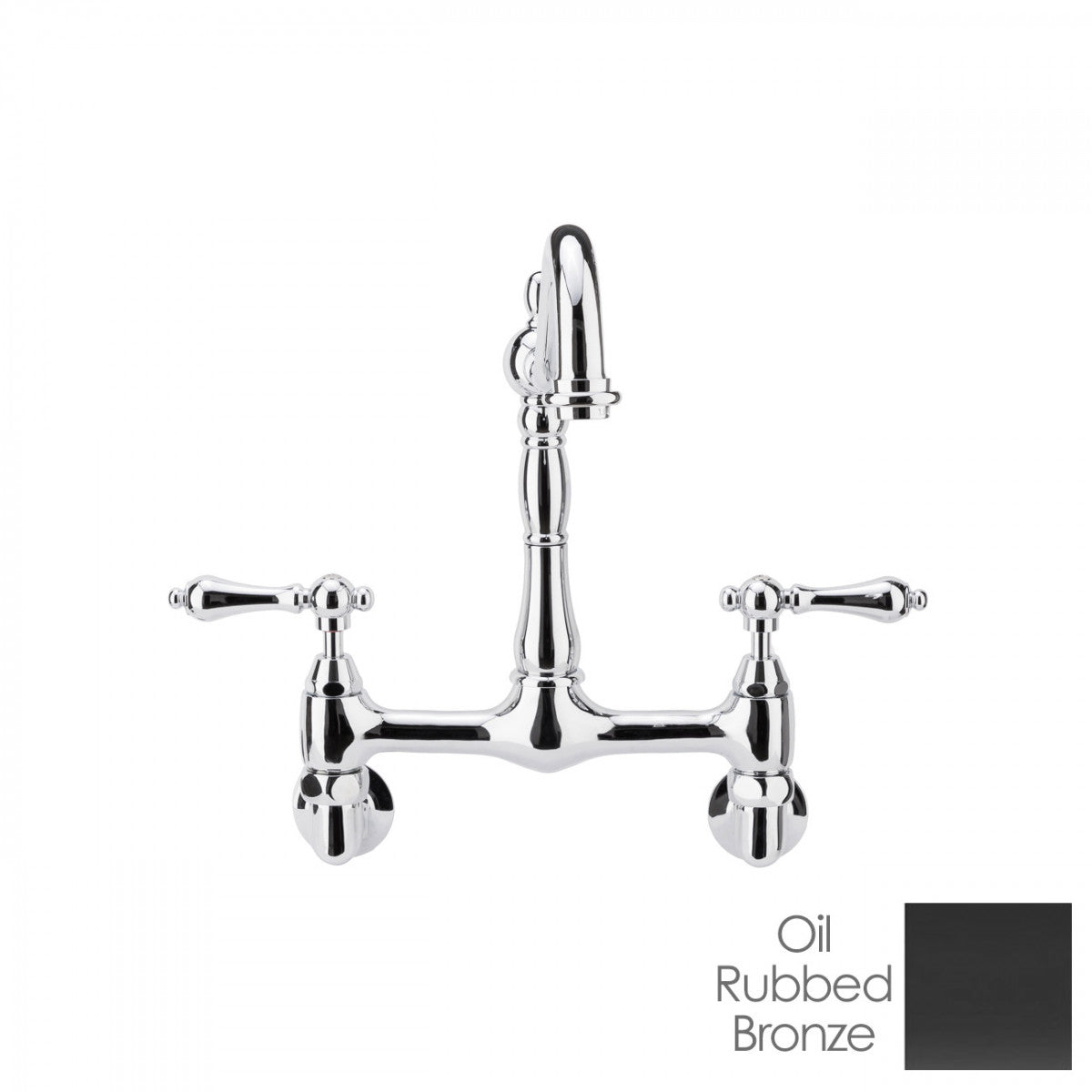 MAIDSTONE Florian Wall Mount Kitchen Faucet - Metal Lever Handles