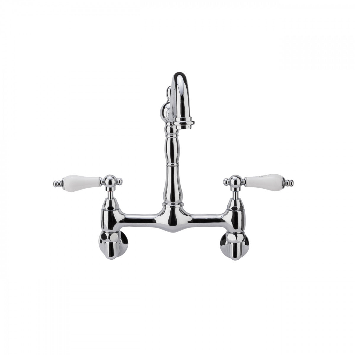 MAIDSTONE Florian Wall Mount Kitchen Faucet - Porcelain Lever Handles