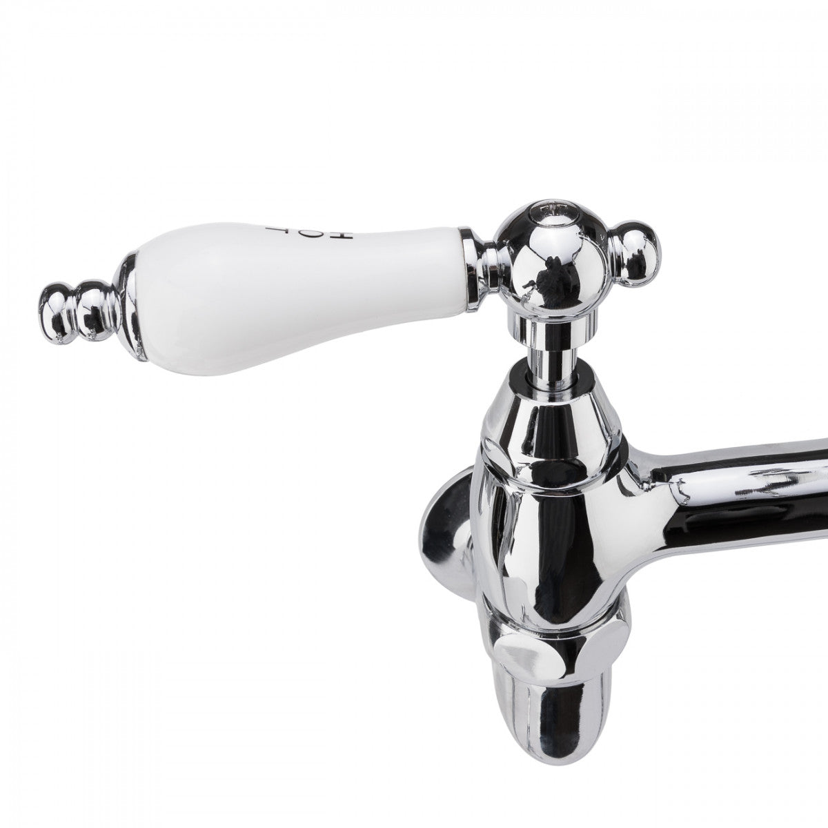 MAIDSTONE Florian Wall Mount Kitchen Faucet - Porcelain Lever Handles