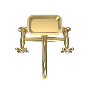 MAIDSTONE Wall Mount Kitchen Faucet - Metal Cross Handles