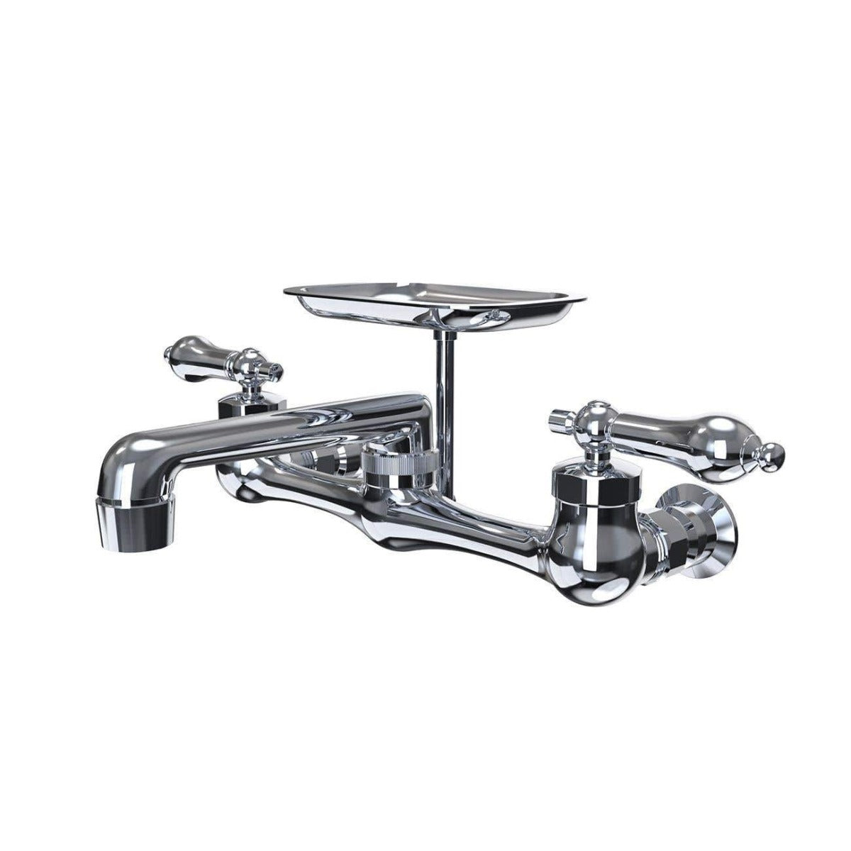 MAIDSTONE Wall Mount Kitchen Faucet - Metal Lever Handles