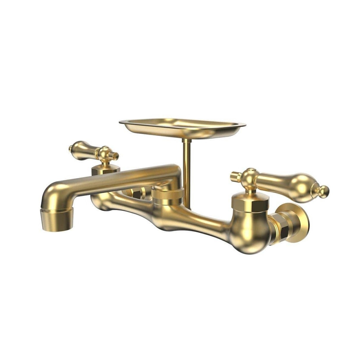 MAIDSTONE Wall Mount Kitchen Faucet - Metal Lever Handles