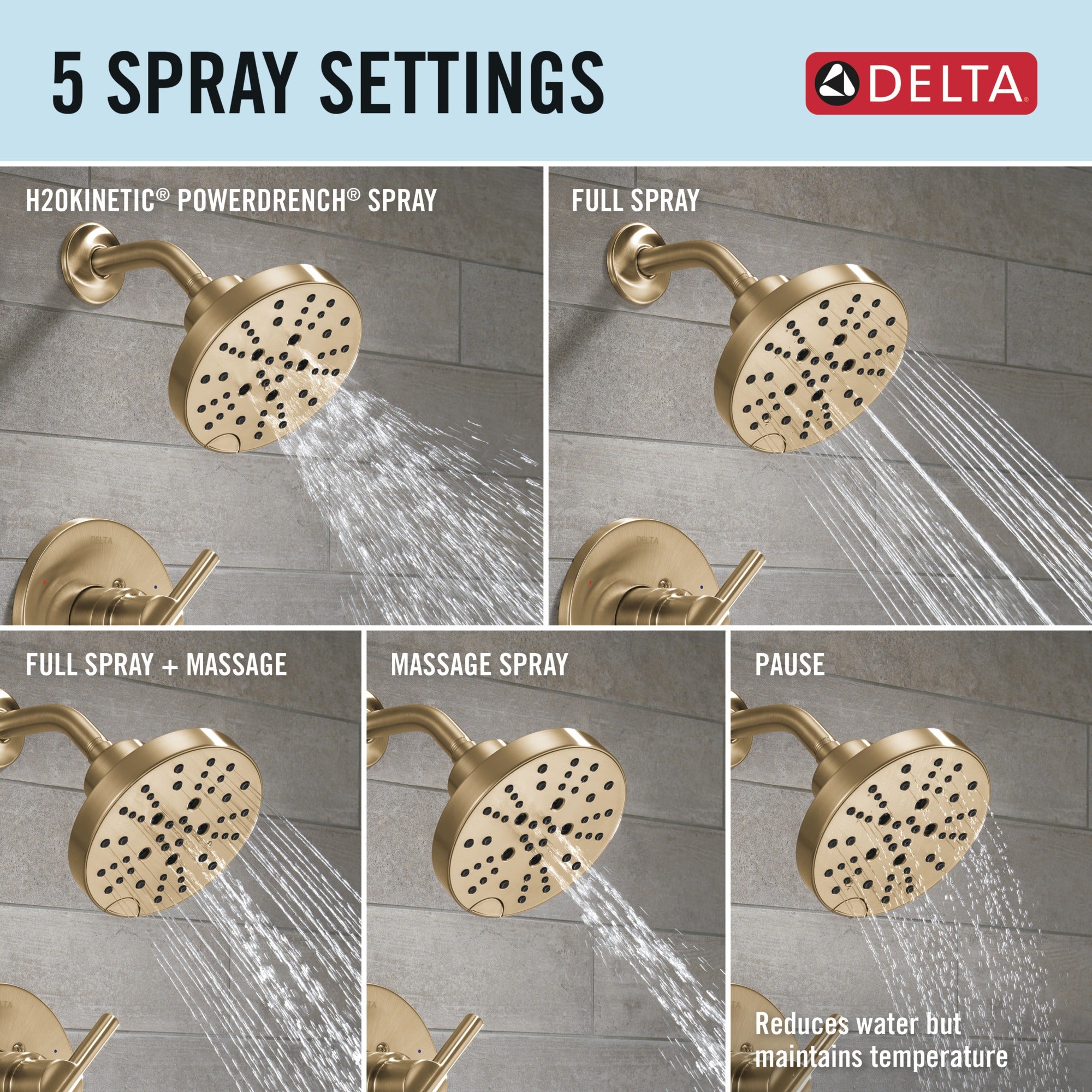 Delta Nicoli® Monitor® 14 Series H2Okinetic® Tub and Shower