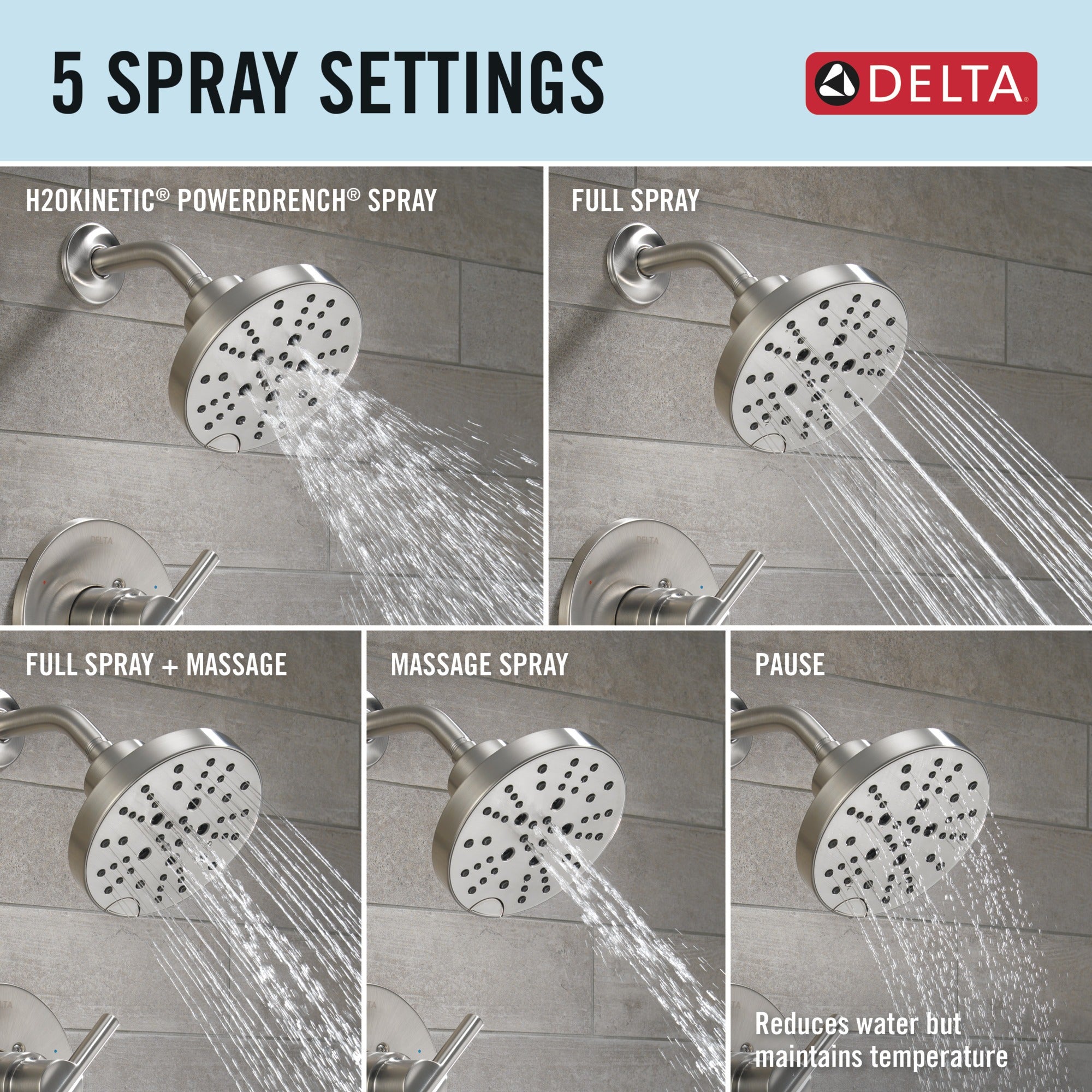 Delta Nicoli® Monitor® 14 Series H2Okinetic® Tub and Shower
