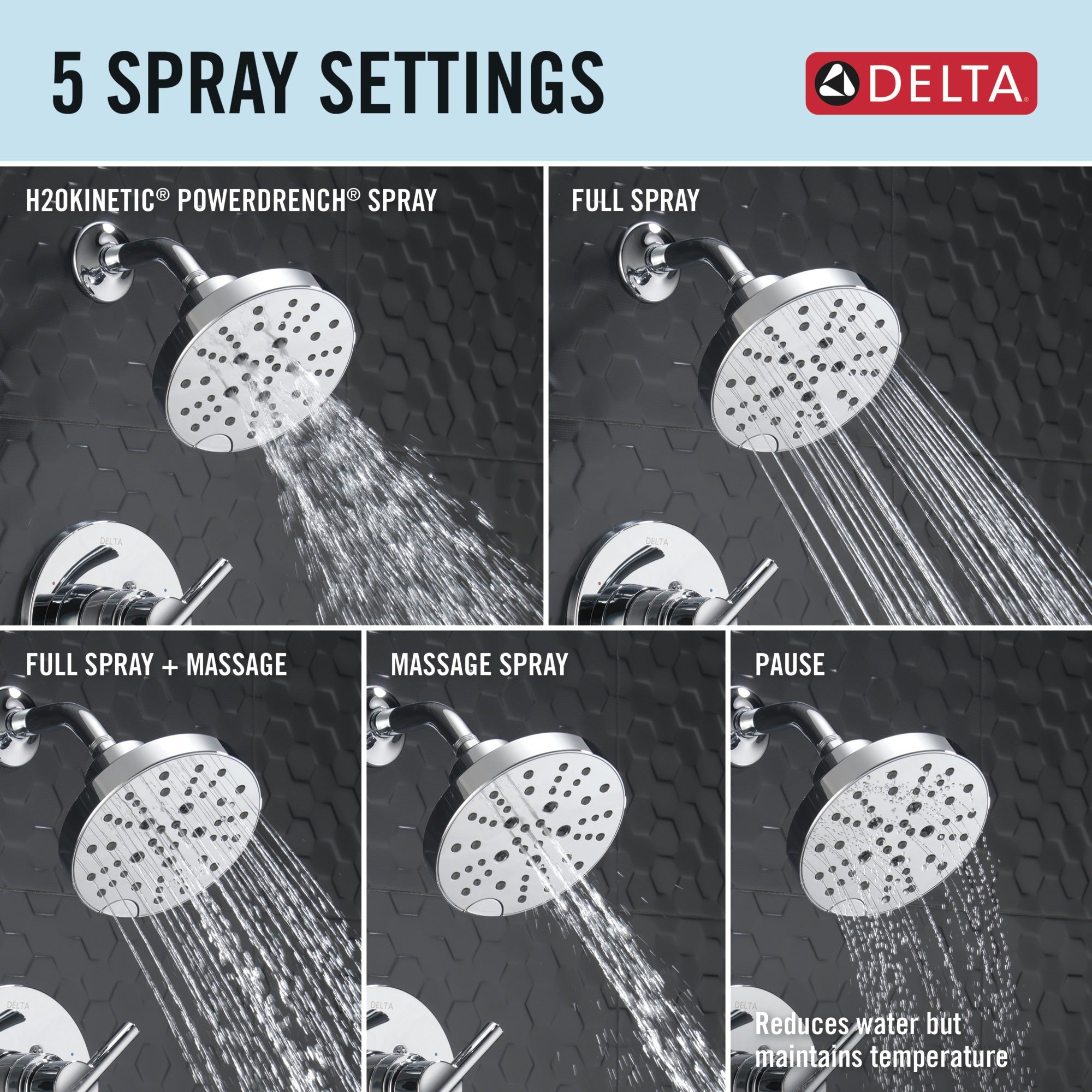 Delta Nicoli® Monitor® 14 Series H2Okinetic® Tub and Shower