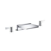 Flusso 145.2410CF 3 Hole Deck Mount Cascade/Sheet Flow Roman Tub Faucet