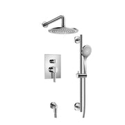 Flusso 145.3350 Two Output Shower Set With Shower Head, Hand Held And Slide Bar