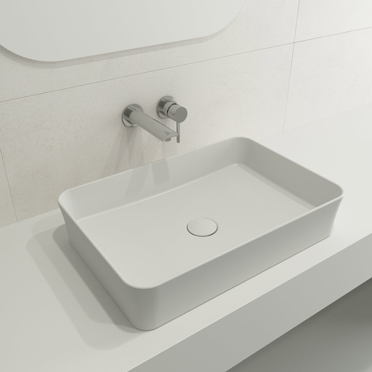 Sottile Rectangle Vessel Fireclay 21.5 in. 1476
