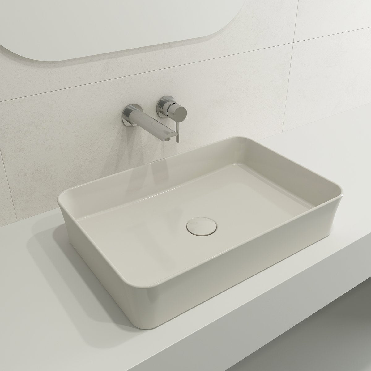 Sottile Rectangle Vessel Fireclay 21.5 in. 1476