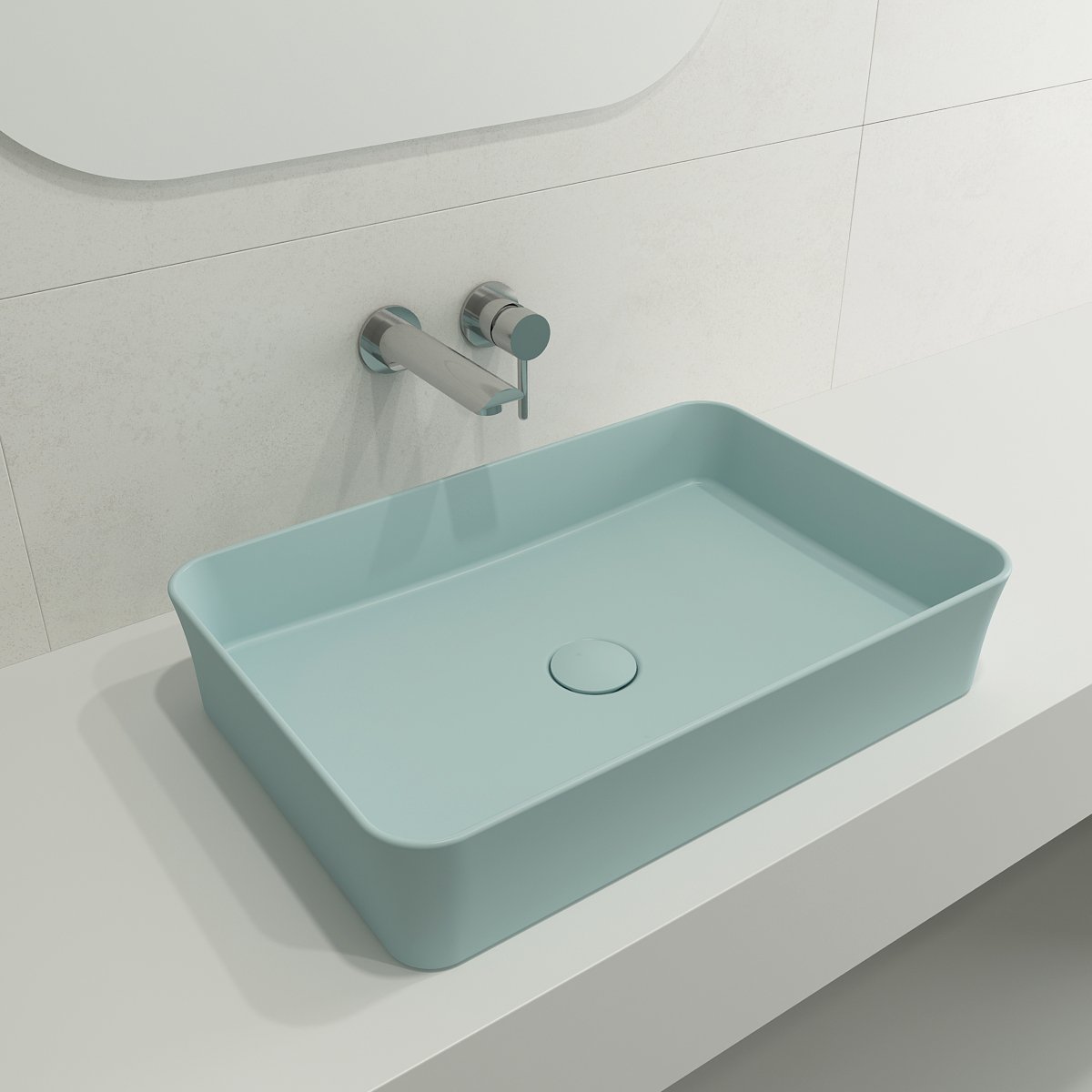 Sottile Rectangle Vessel Fireclay 21.5 in. 1476