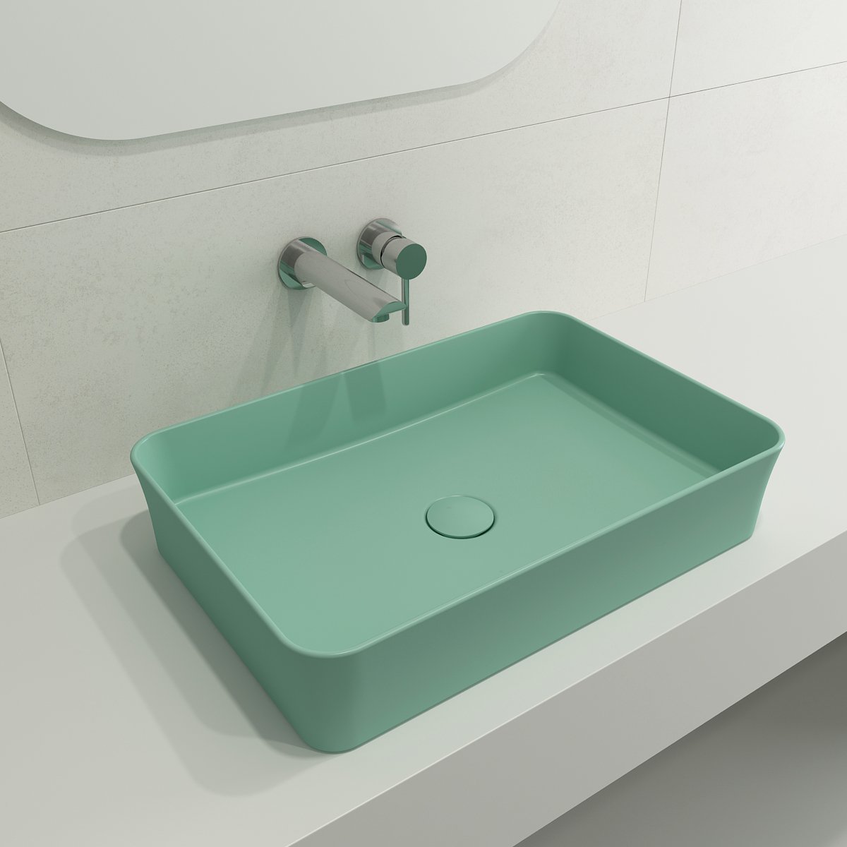 Sottile Rectangle Vessel Fireclay 21.5 in. 1476