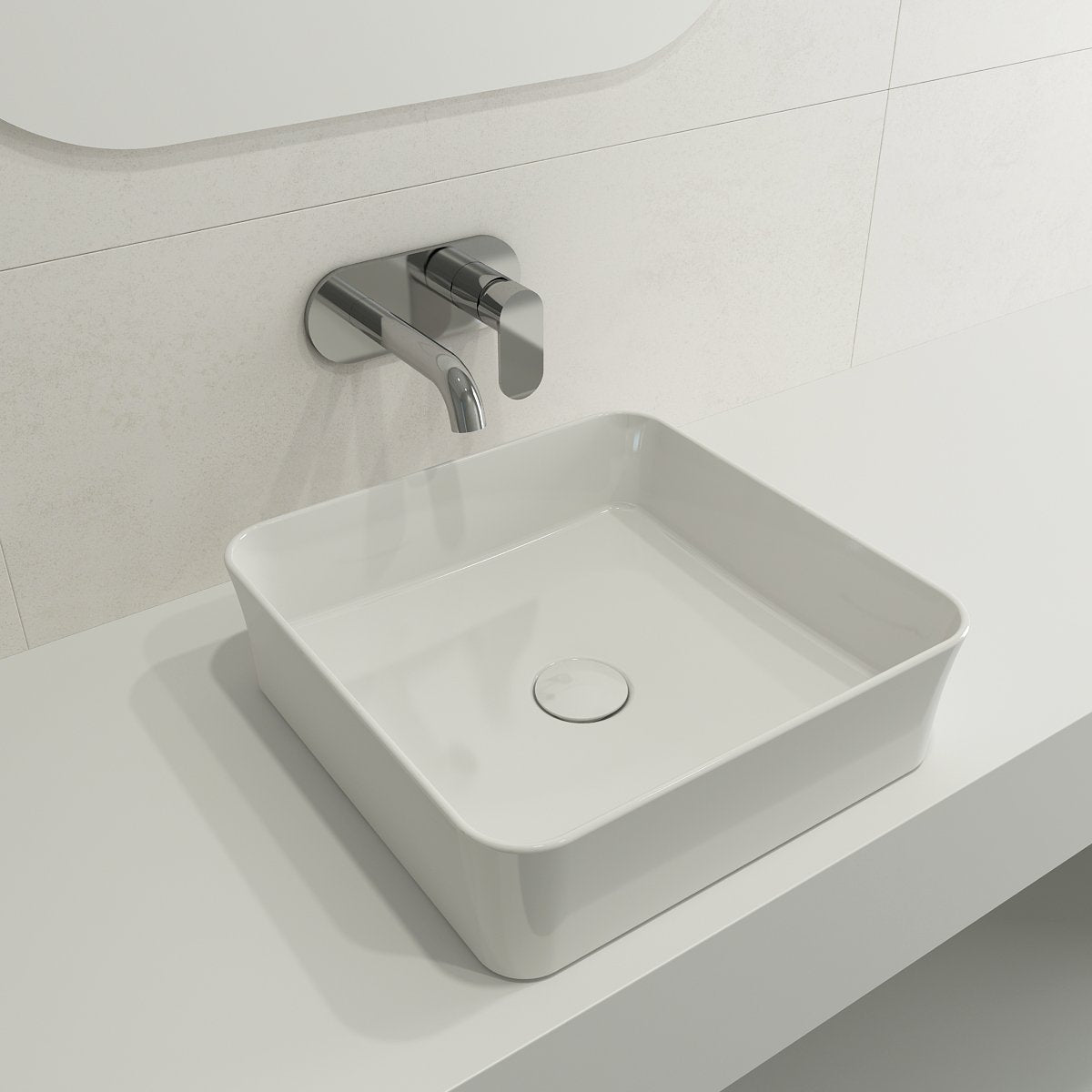 Sottile Square Vessel Fireclay 15.25 in. 1477