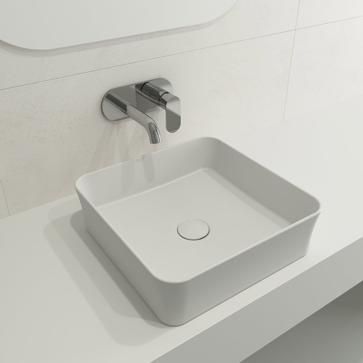 Sottile Square Vessel Fireclay 15.25 in. 1477