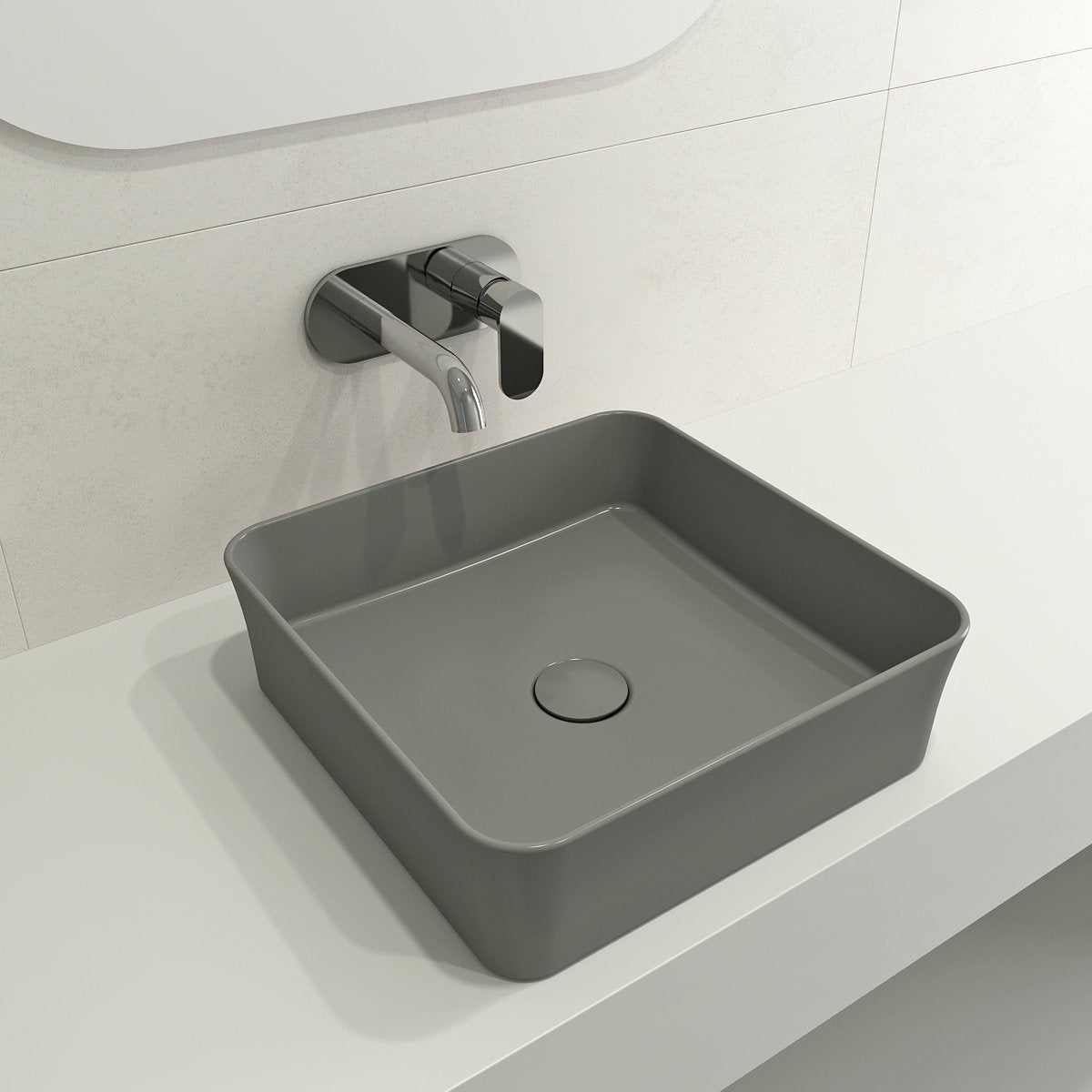Sottile Square Vessel Fireclay 15.25 in. 1477