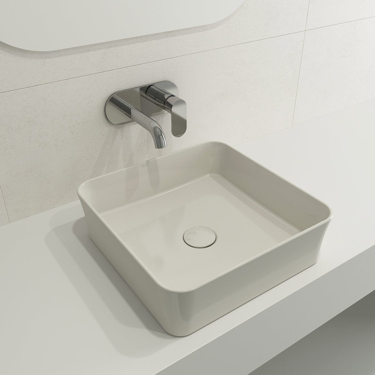 Sottile Square Vessel Fireclay 15.25 in. 1477