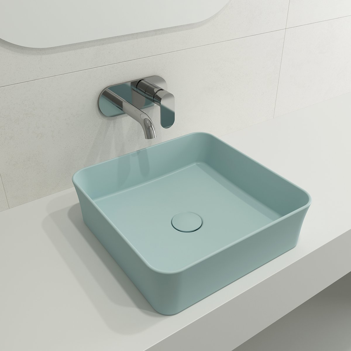 Sottile Square Vessel Fireclay 15.25 in. 1477