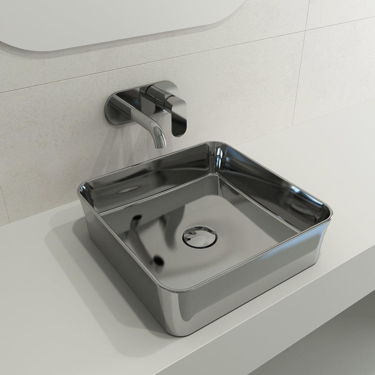 Sottile Square Vessel Fireclay 15.25 in. 1477