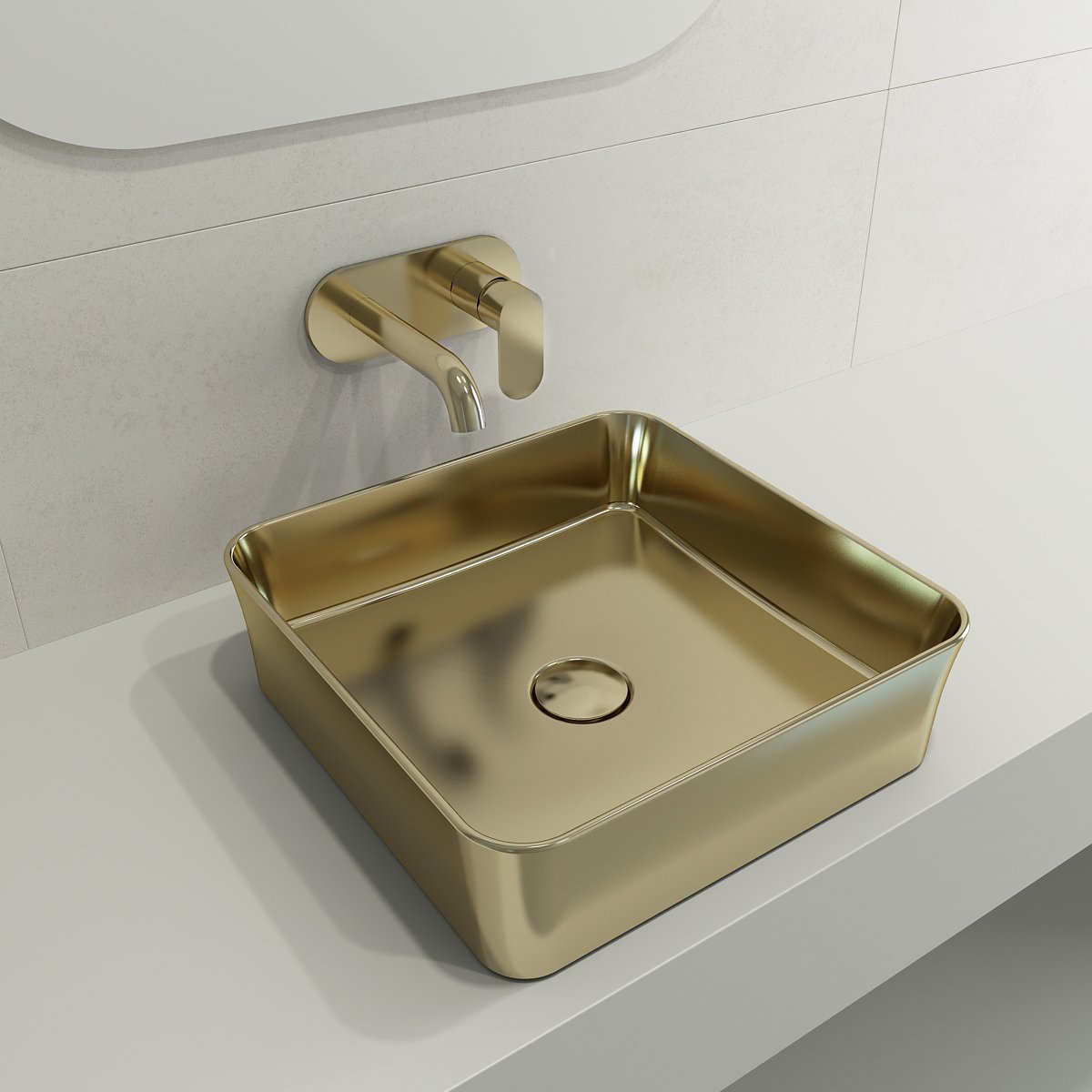 Sottile Square Vessel Fireclay 15.25 in. 1477