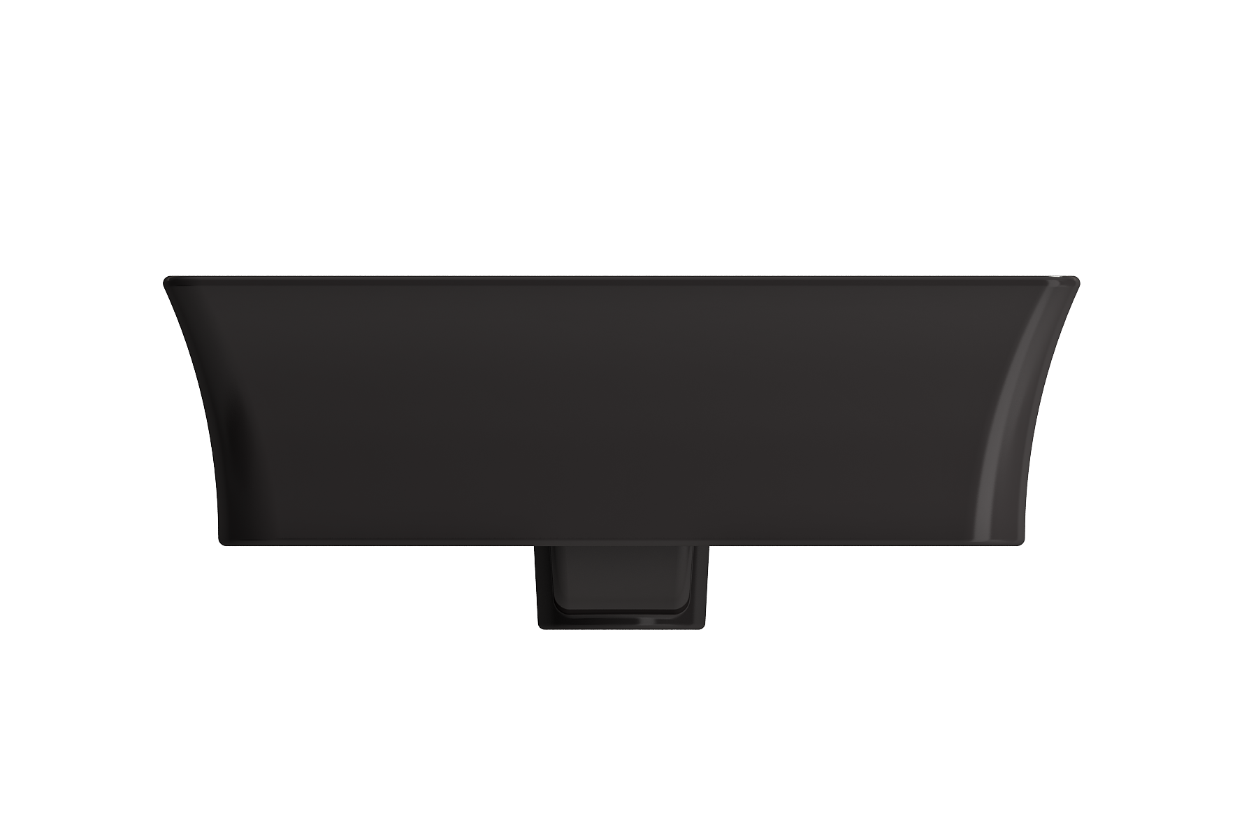 Sottile Rectangle Vessel Fireclay 23.5 in. 1-Hole Faucet Deck 1479