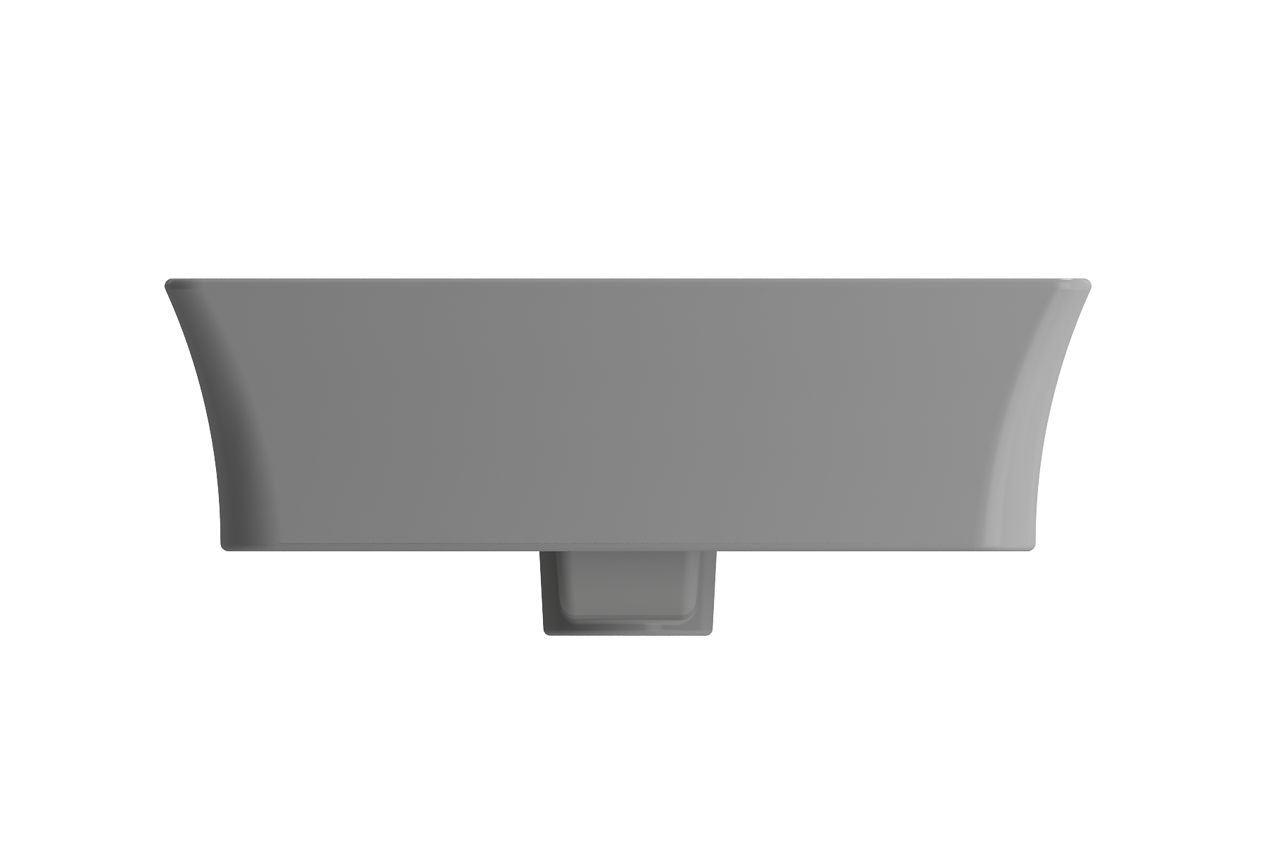 Sottile Rectangle Vessel Fireclay 23.5 in. 1-Hole Faucet Deck 1479