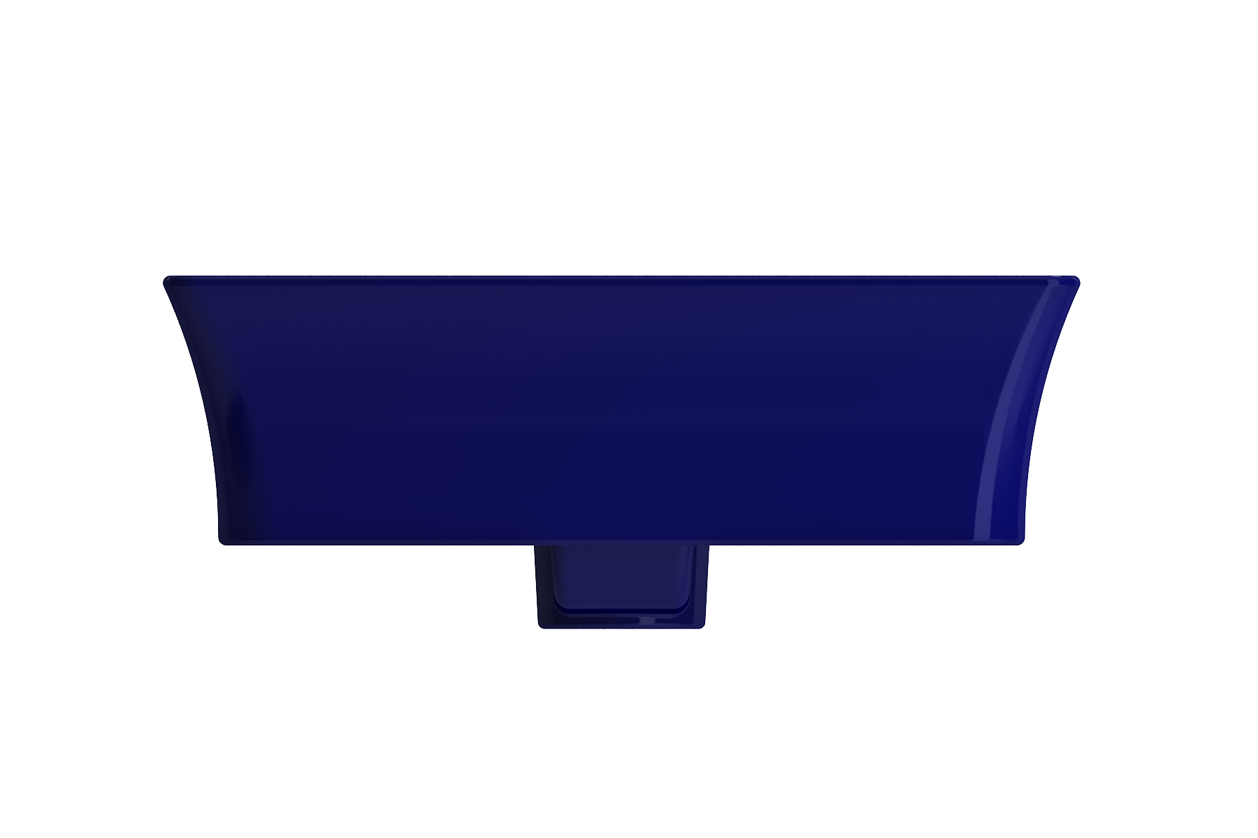 Sottile Rectangle Vessel Fireclay 23.5 in. 1-Hole Faucet Deck 1479