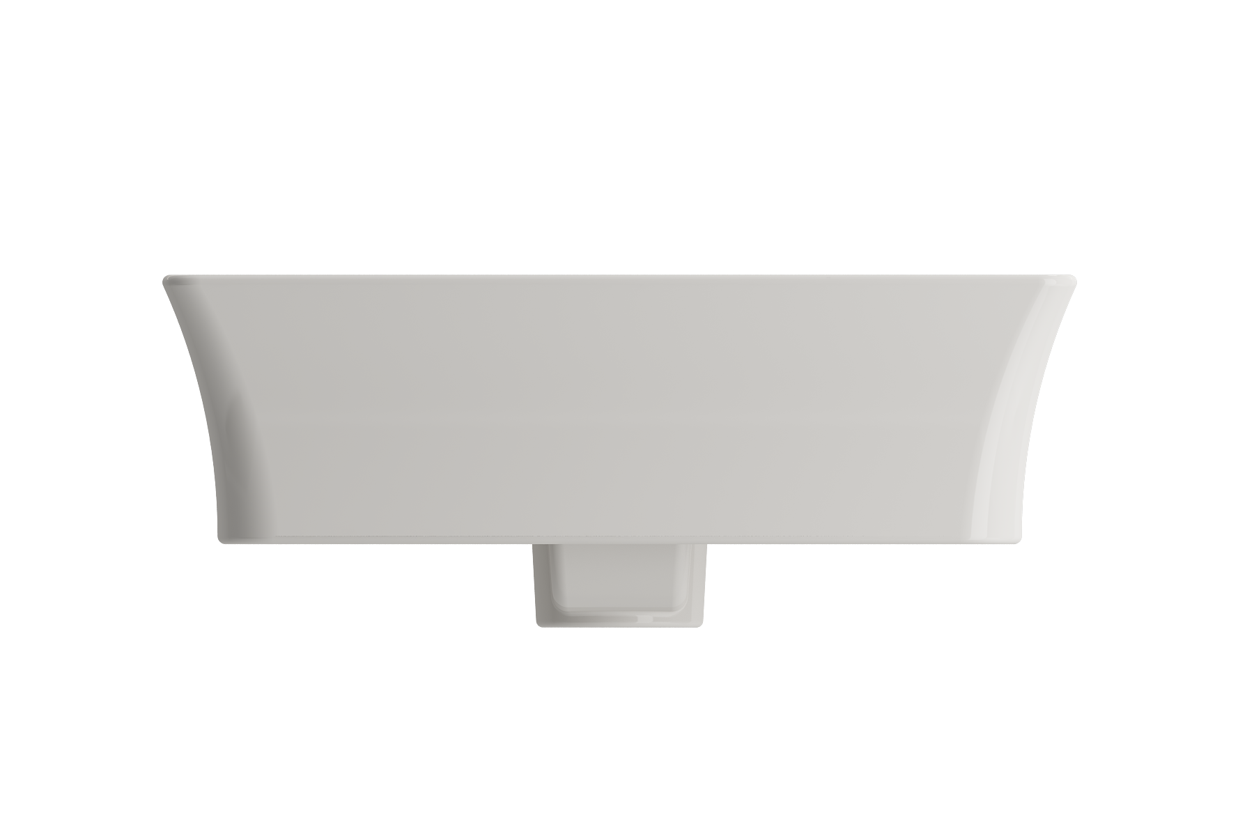 Sottile Rectangle Vessel Fireclay 23.5 in. 1-Hole Faucet Deck 1479