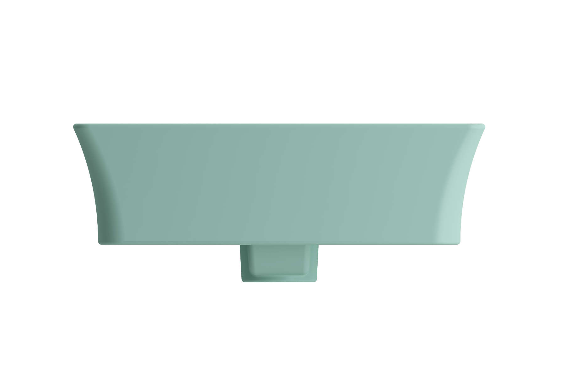 Sottile Rectangle Vessel Fireclay 23.5 in. 1-Hole Faucet Deck 1479
