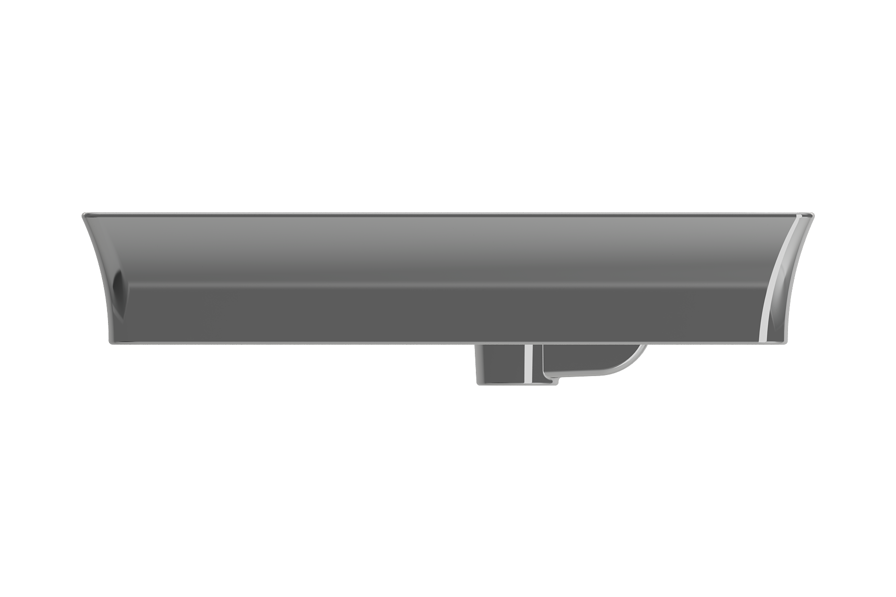 Sottile Rectangle Vessel Fireclay 23.5 in. 1-Hole Faucet Deck 1479