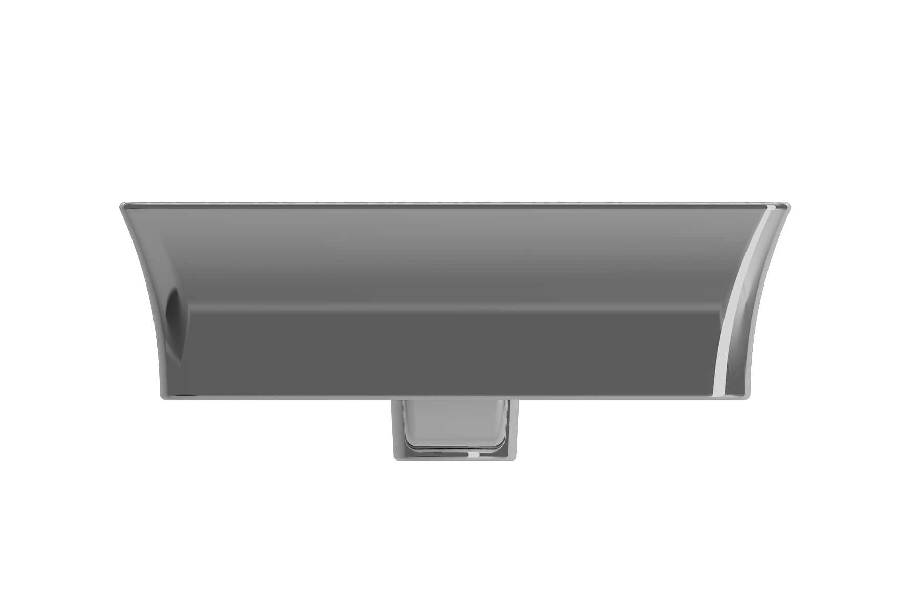 Sottile Rectangle Vessel Fireclay 23.5 in. 1-Hole Faucet Deck 1479