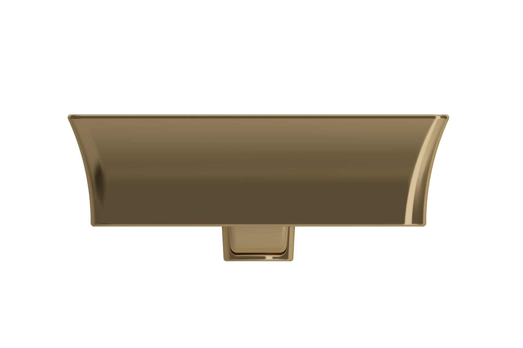 Sottile Rectangle Vessel Fireclay 23.5 in. 1-Hole Faucet Deck 1479