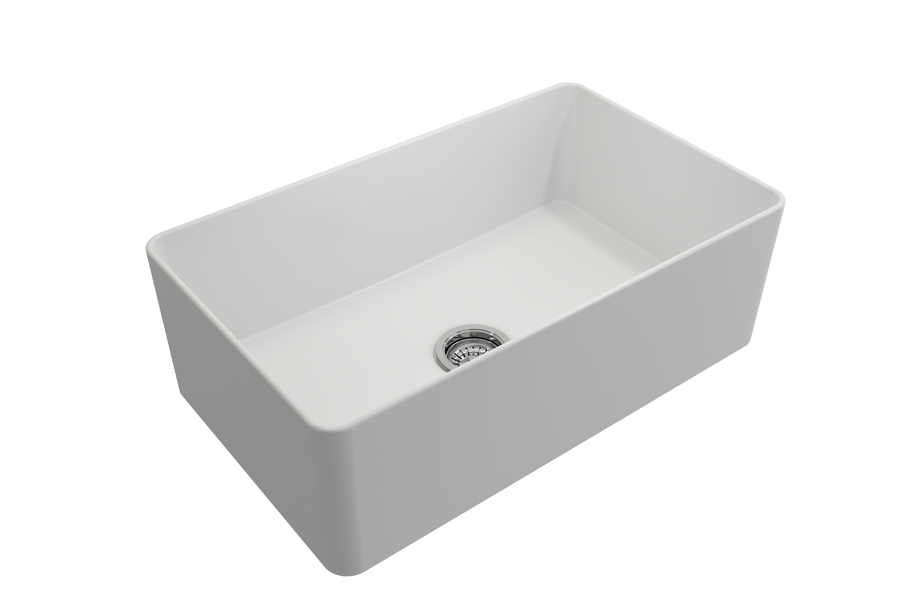 Aderci Ultra-Slim Farmhouse Apron Front Fireclay 30 in. Single Bowl Kitchen Sink with Protective Bottom Grid and Strainer  1481