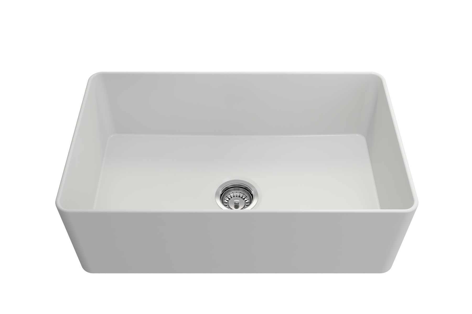 Aderci Ultra-Slim Farmhouse Apron Front Fireclay 30 in. Single Bowl Kitchen Sink with Protective Bottom Grid and Strainer  1481