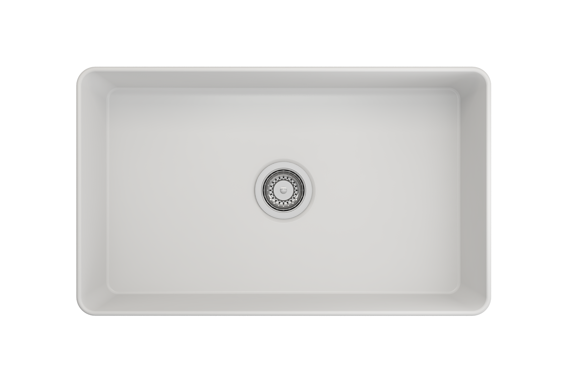 Aderci Ultra-Slim Farmhouse Apron Front Fireclay 30 in. Single Bowl Kitchen Sink with Protective Bottom Grid and Strainer  1481