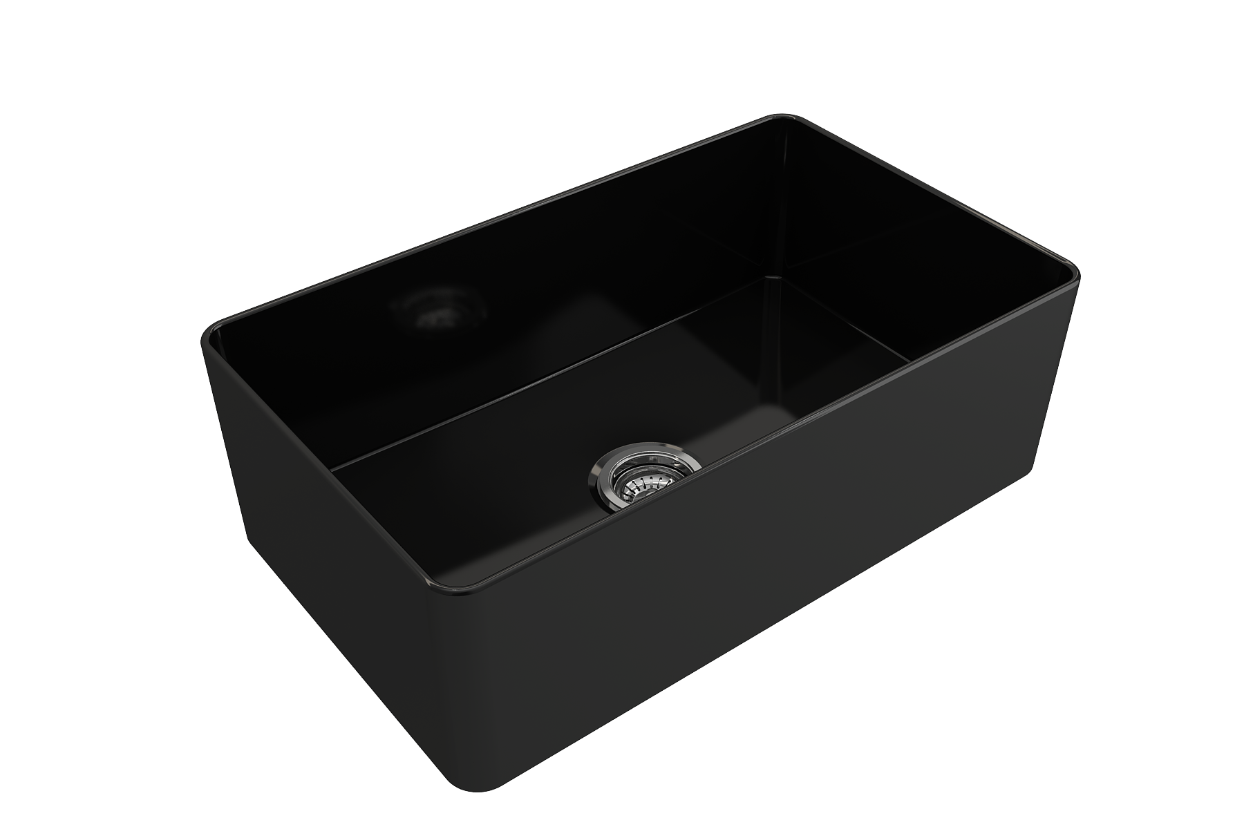 Aderci Ultra-Slim Farmhouse Apron Front Fireclay 30 in. Single Bowl Kitchen Sink with Protective Bottom Grid and Strainer  1481