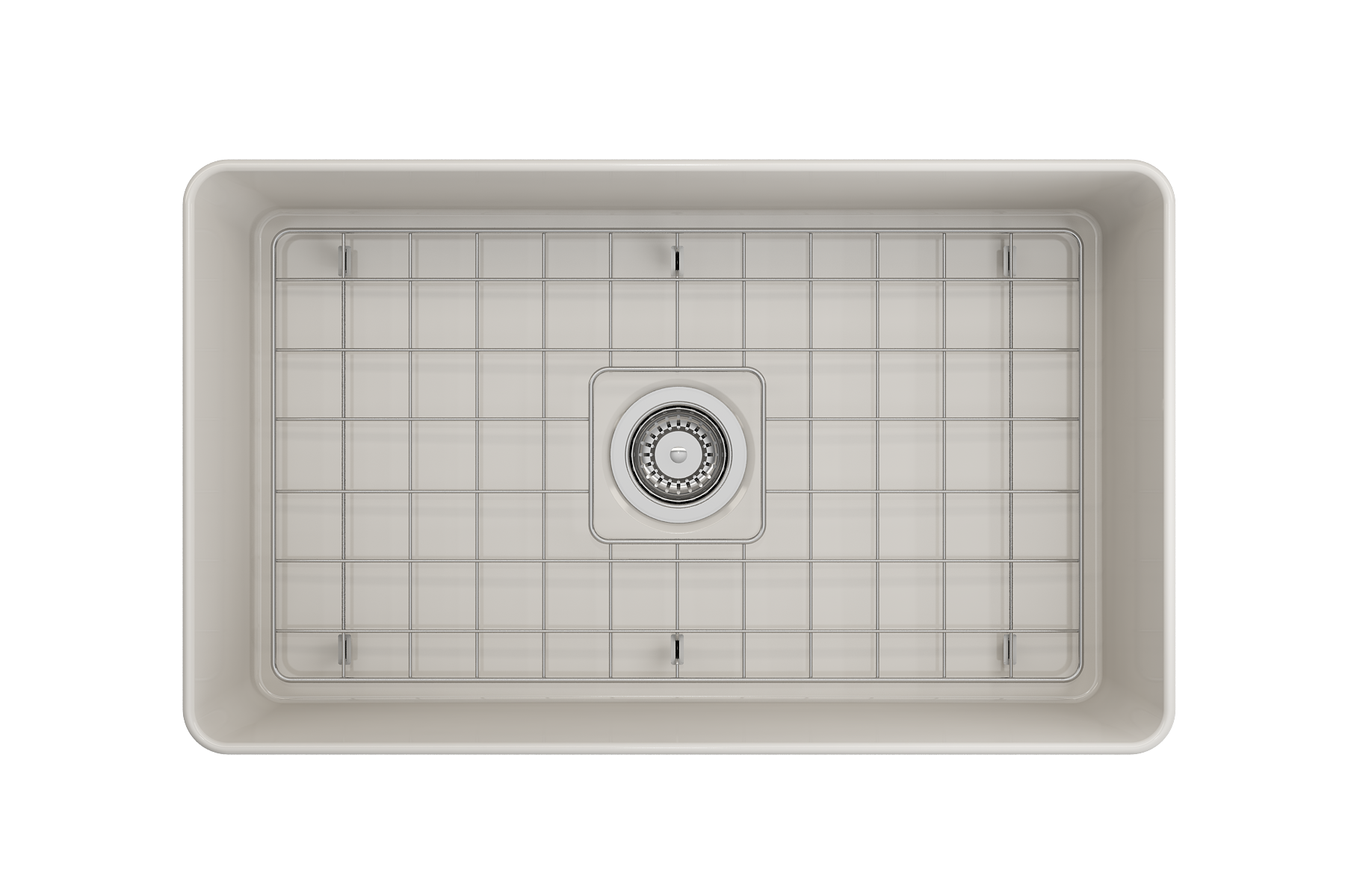 Aderci Ultra-Slim Farmhouse Apron Front Fireclay 30 in. Single Bowl Kitchen Sink with Protective Bottom Grid and Strainer  1481