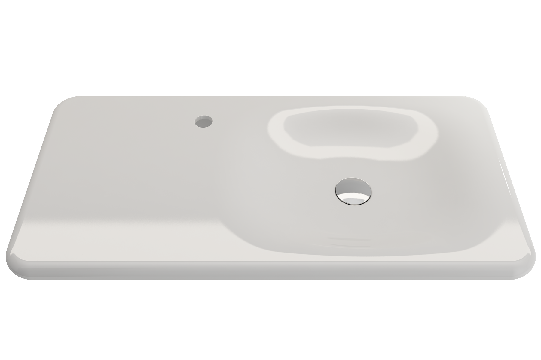 Fenice Wall-Mounted Sink Fireclay 35.5 in. 1-Hole 1490