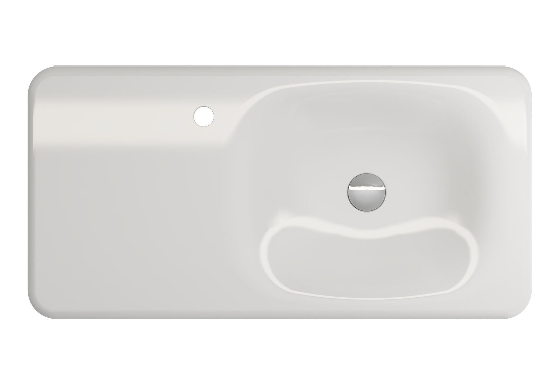 Fenice Wall-Mounted Sink Fireclay 35.5 in. 1-Hole 1490