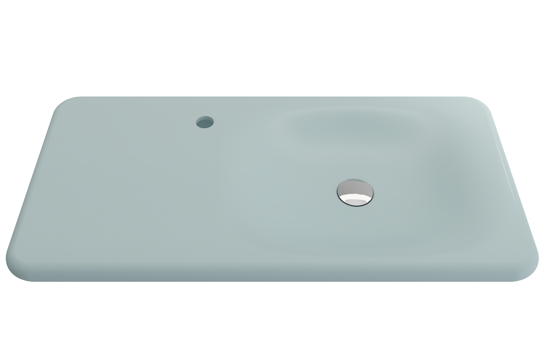 Fenice Wall-Mounted Sink Fireclay 35.5 in. 1-Hole 1490