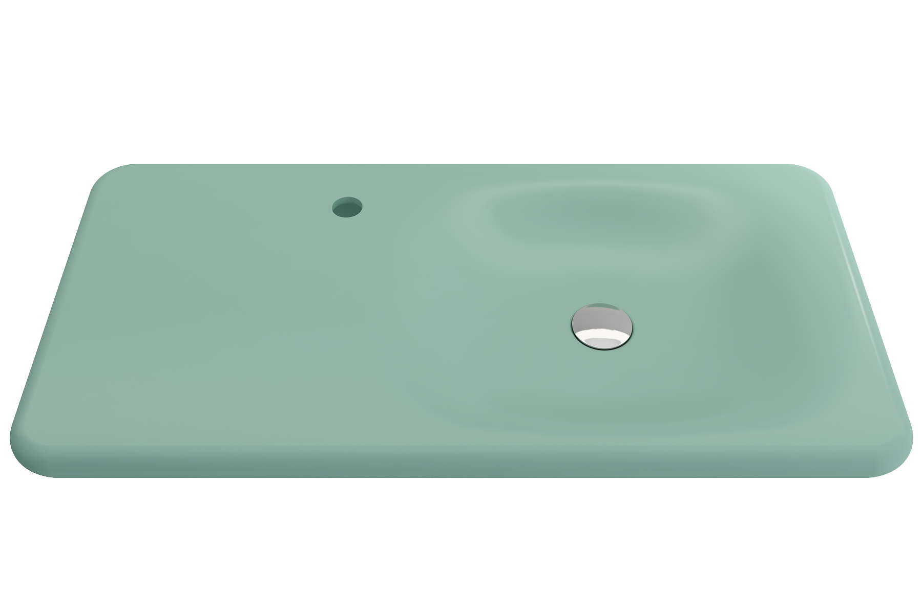 Fenice Wall-Mounted Sink Fireclay 35.5 in. 1-Hole 1490